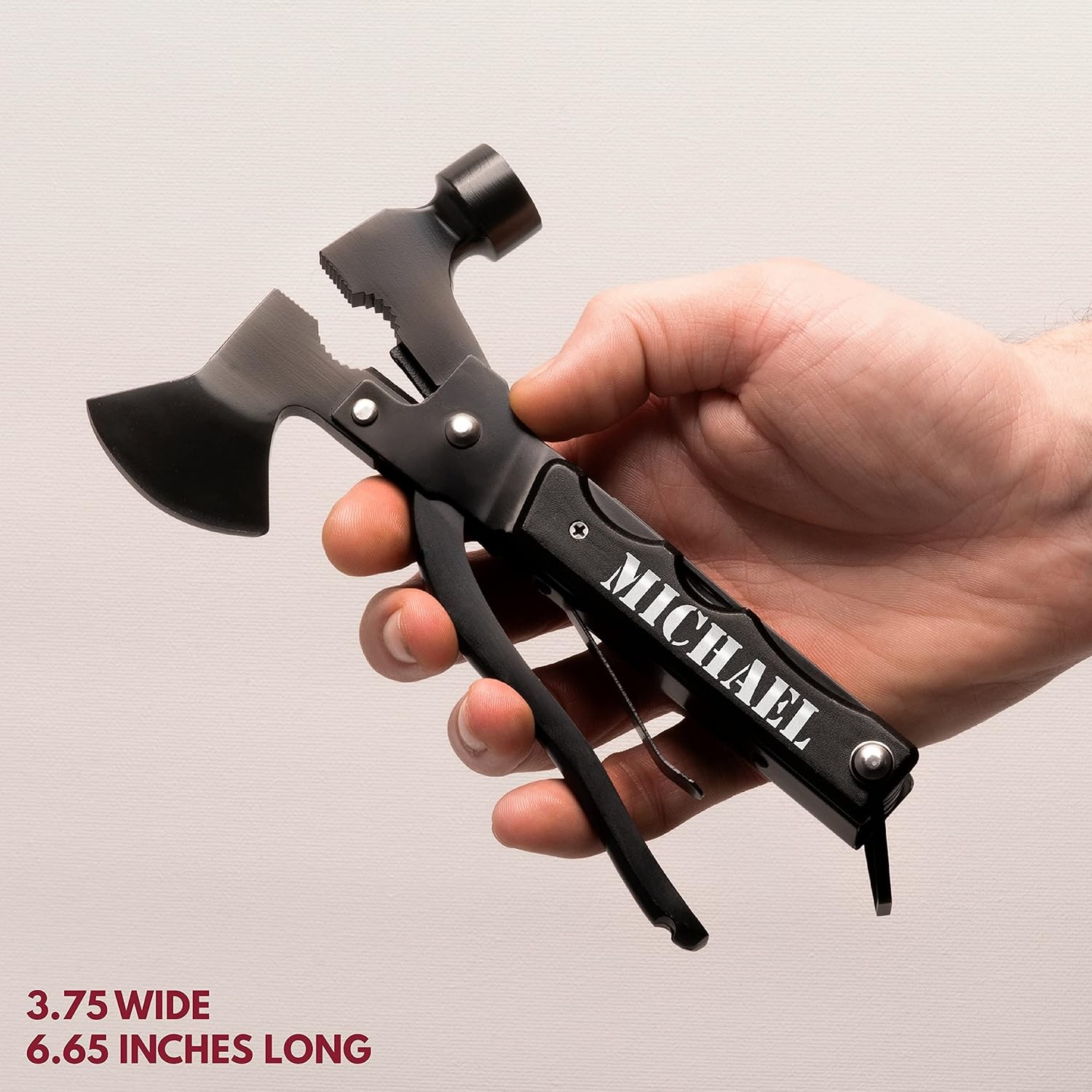 Laser Engraved Personalized All-In-One Hammer Multitool w/Name/Customizable Text