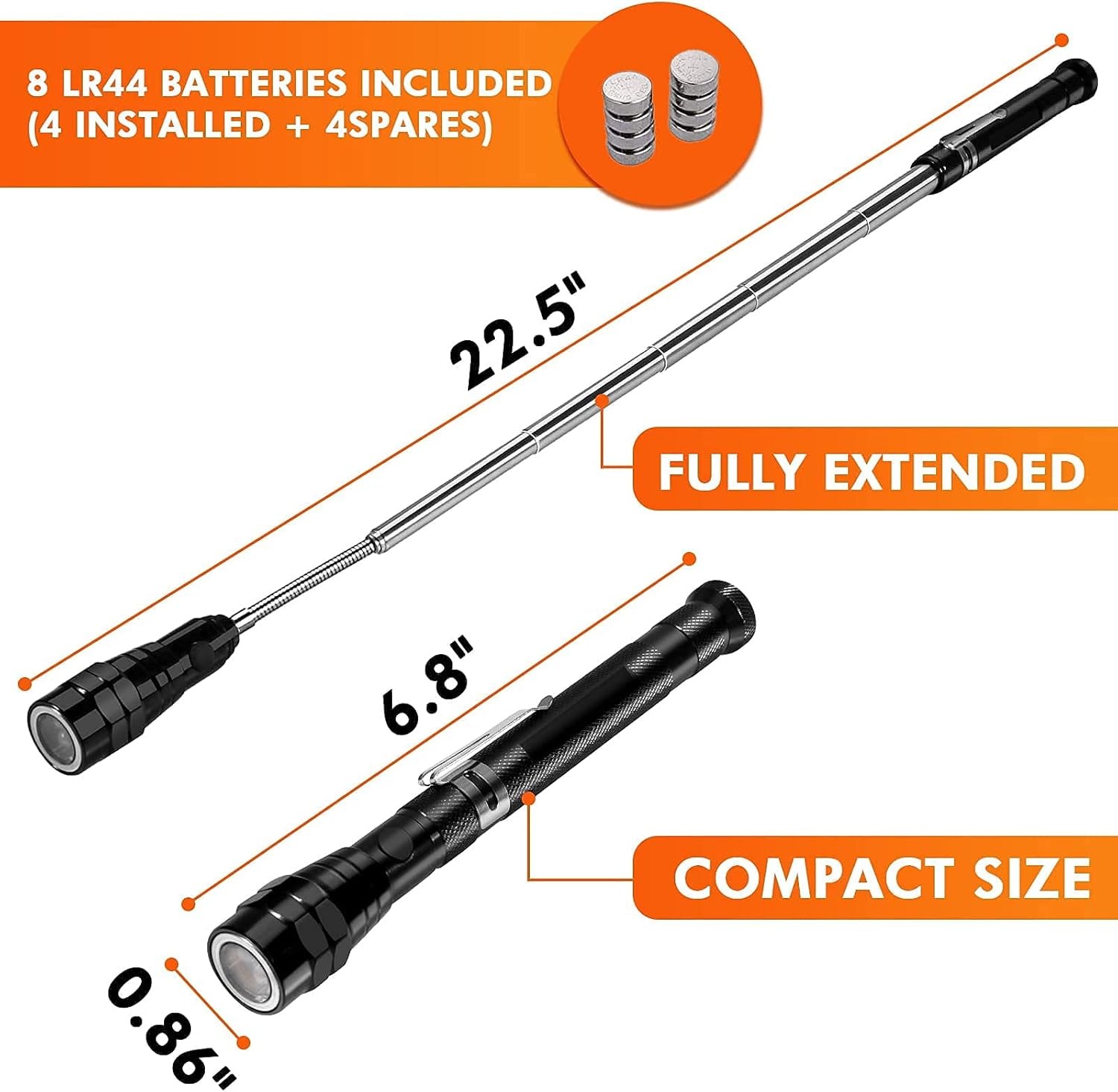LED Magnetic Pickup Tool, Christmas Gifts for Men Him Stocking Stuffers, Boyfrie