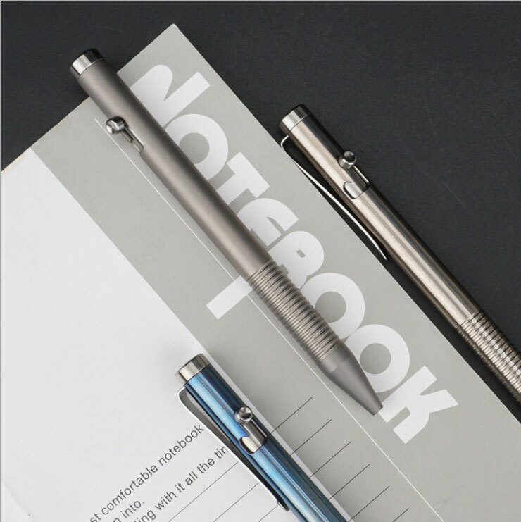 Titanium Alloy Bolt Action Pocket Ball Pen Signature Tactical EDC Pen G2 Refill