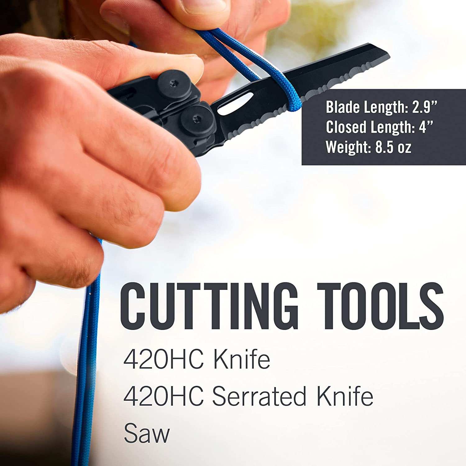 , Wave plus Multitool with Premium Replaceable Wire Cutters, Spring-Action Sciss