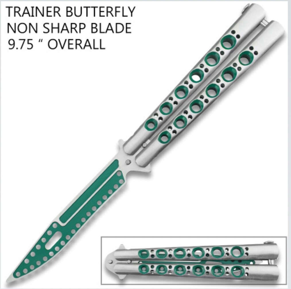 Non-Sharp Trainer Butterfly Green and Silver Blade Ltd. Edition