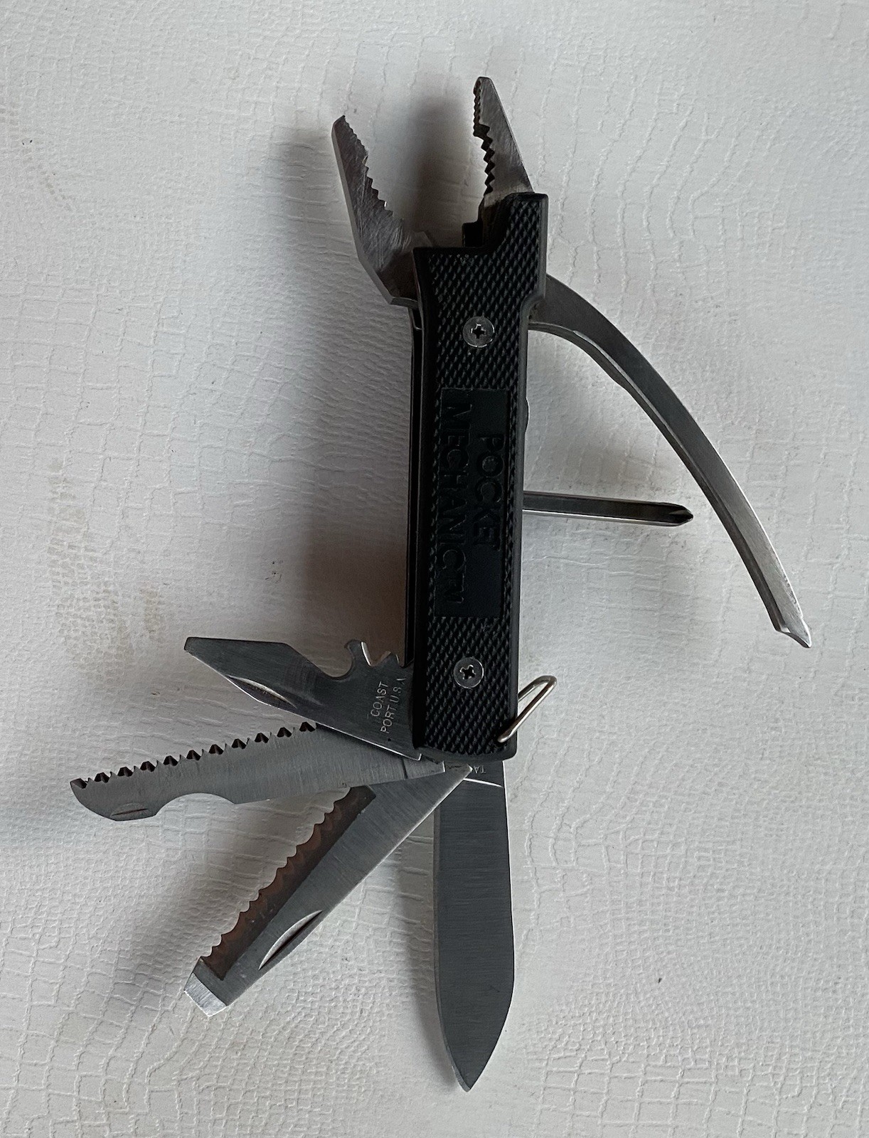 VINTAGE MULTI Tool w/SHEATH 14 Tool “POCKET Mechanic TOOL” Used USA Made