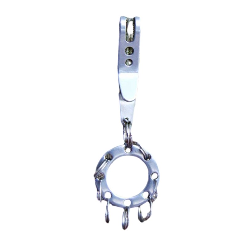 Suspension Pocket Clip Stainless Steel Belt Key Holder Portable Keychain