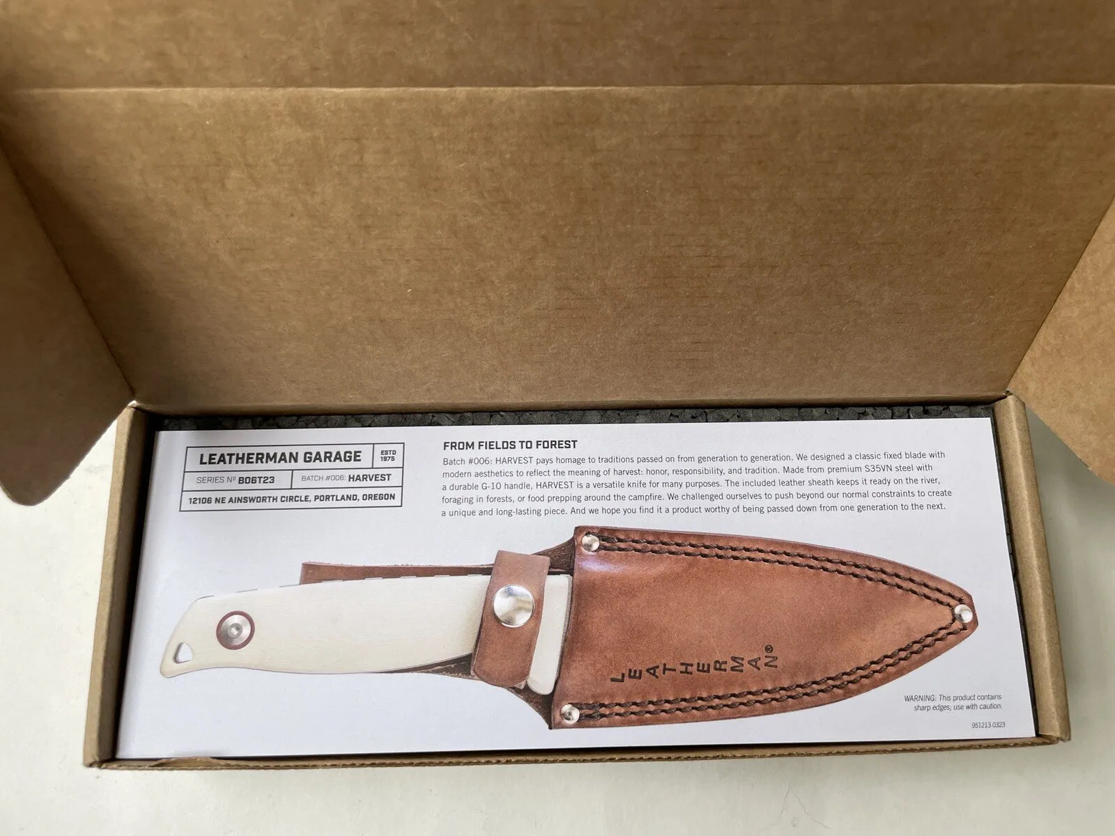 Leatherman Garage Batch #006 HARVEST with Leather Sheath NEW, SOLD OUT