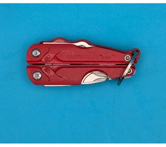 Leatherman Leap Red MultiTool Pliers Knife Scissors Tool Retired W Shealth