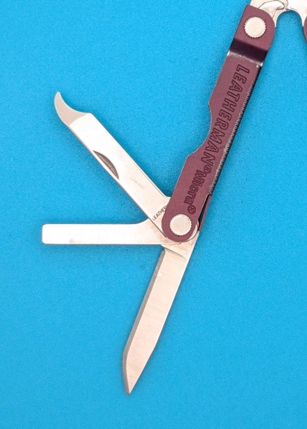 Leatherman Micra Multi-Tool, Knife, Scissors, Key Ring, Maroon!