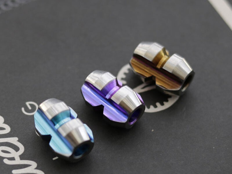 Titanium Alloy Parachute Cord Pendant Lanyard Bead Keychain DIY Zipper Head EDC