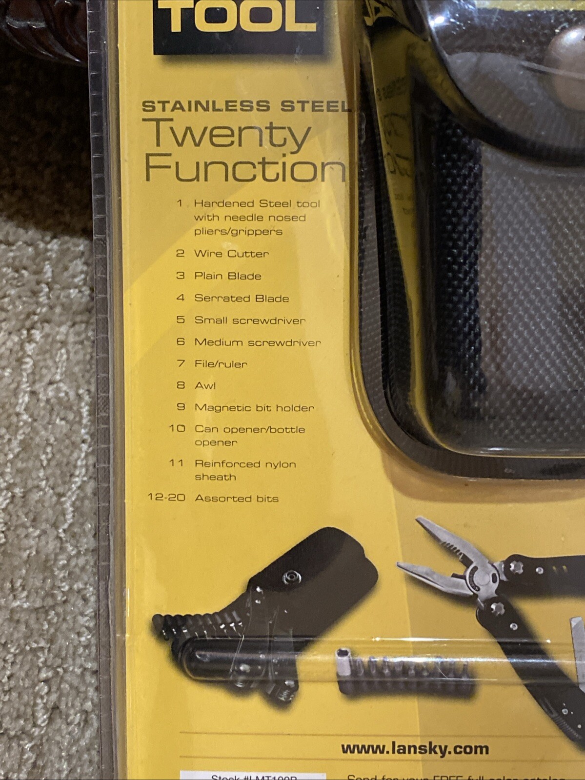 Lansky 20 Function Multi-Tool + 10 Socket Bit Set, Stainless Steel #LMT100B