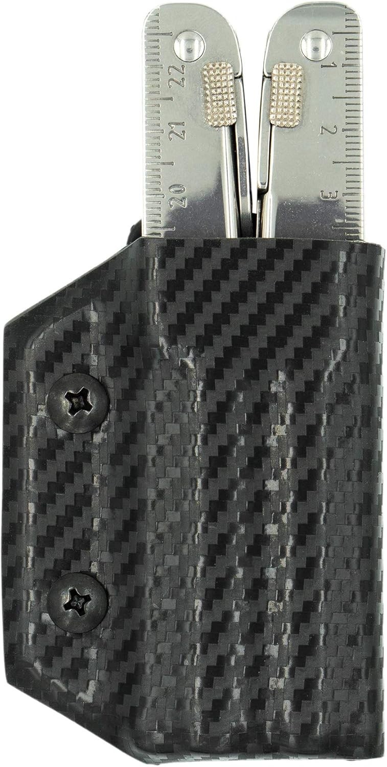 Belt Holder Red Carbon Design / Kydex No Tool for Victorinox Swiss Tool