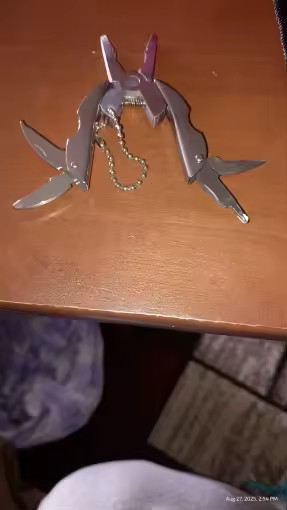 Portable Stainless Steel Multi-Tool Pliers Knife Keychain Screwdrive Outdoor Use