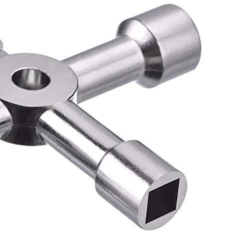 4-Way Sillcock Key For Outdoor Water Faucet Valves Residential Commercial