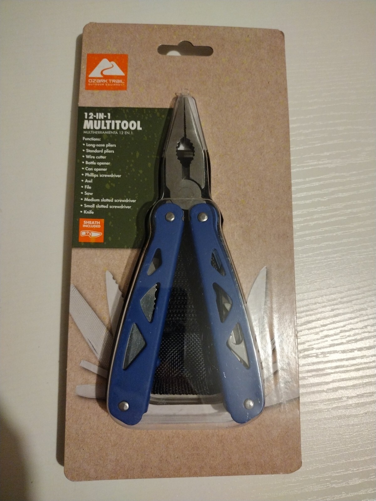 Ozark Trail 12-in-1 Multi-Tool Sheath Included Blue Handle New Sealed