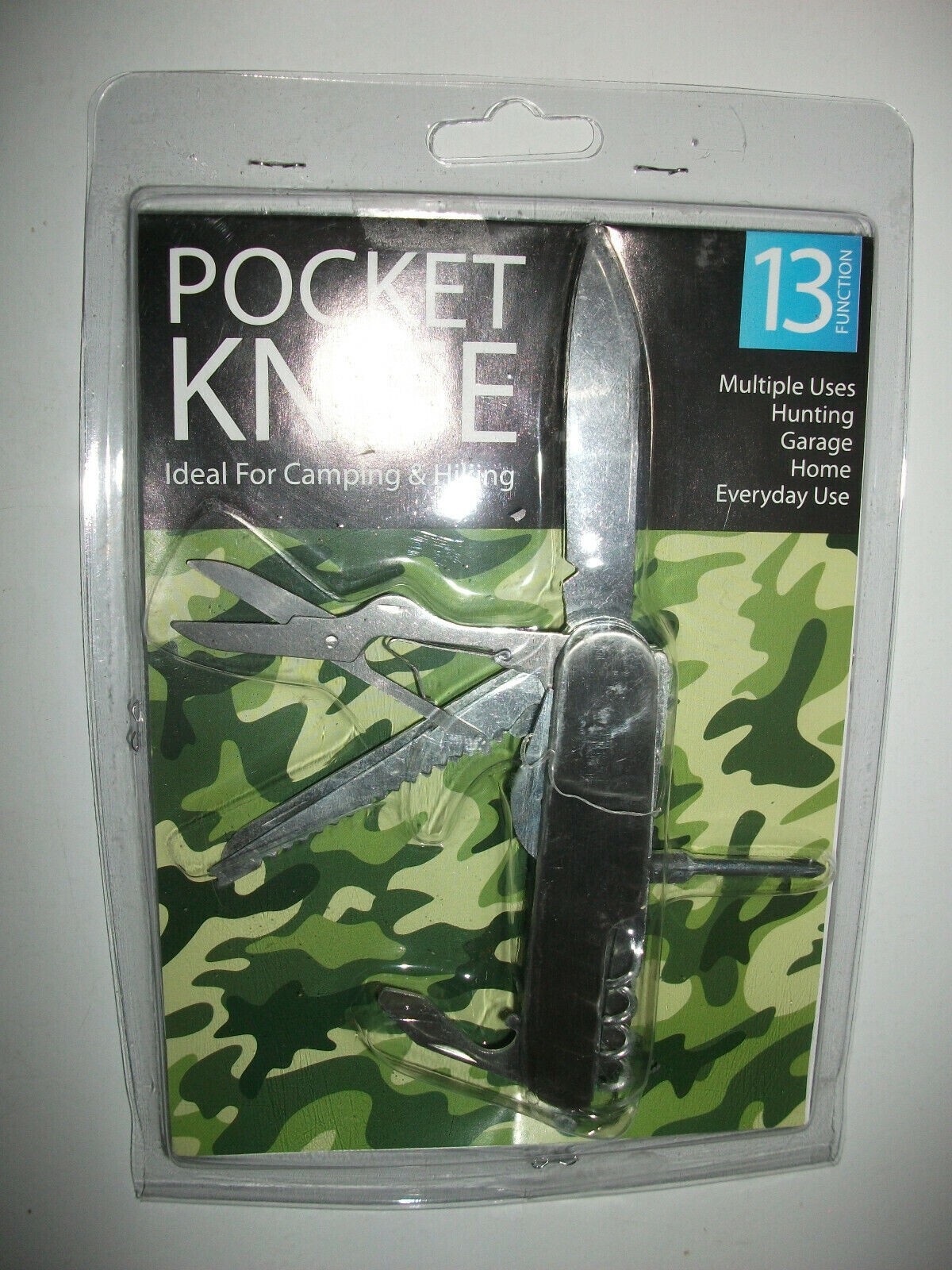 POCKET KNIFE 13 MULTI-USES CAMPING, HUNTING, SCOUTS POCKET KNIFE & TOOLS