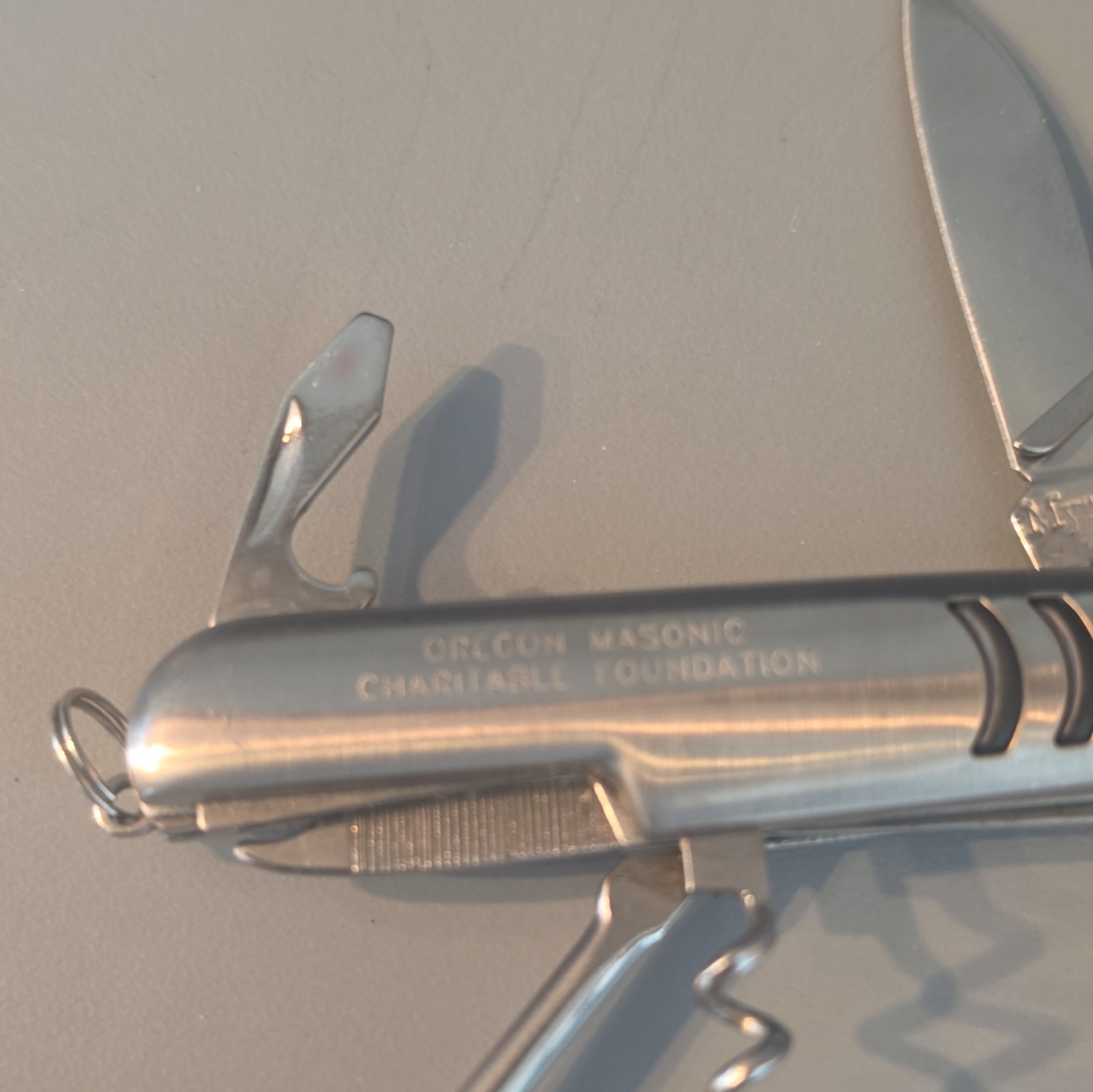 Oregon Masonic Charitable Foundation Stainless Multi-Tool Knife 7 Tools Scissors
