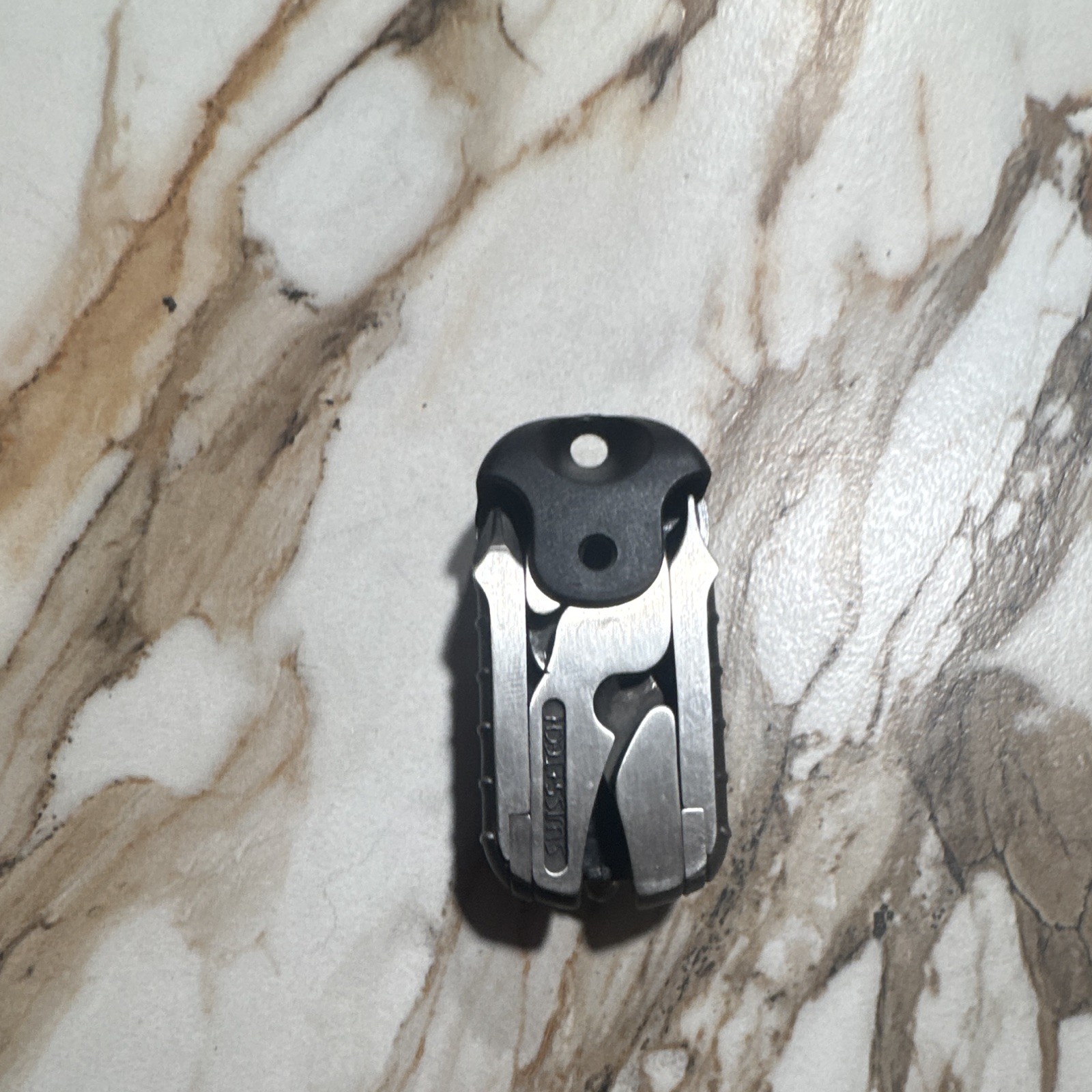 Folding Multi-Tool Knife Bottle Opener Wrench, Stainless Steel Black/Silver