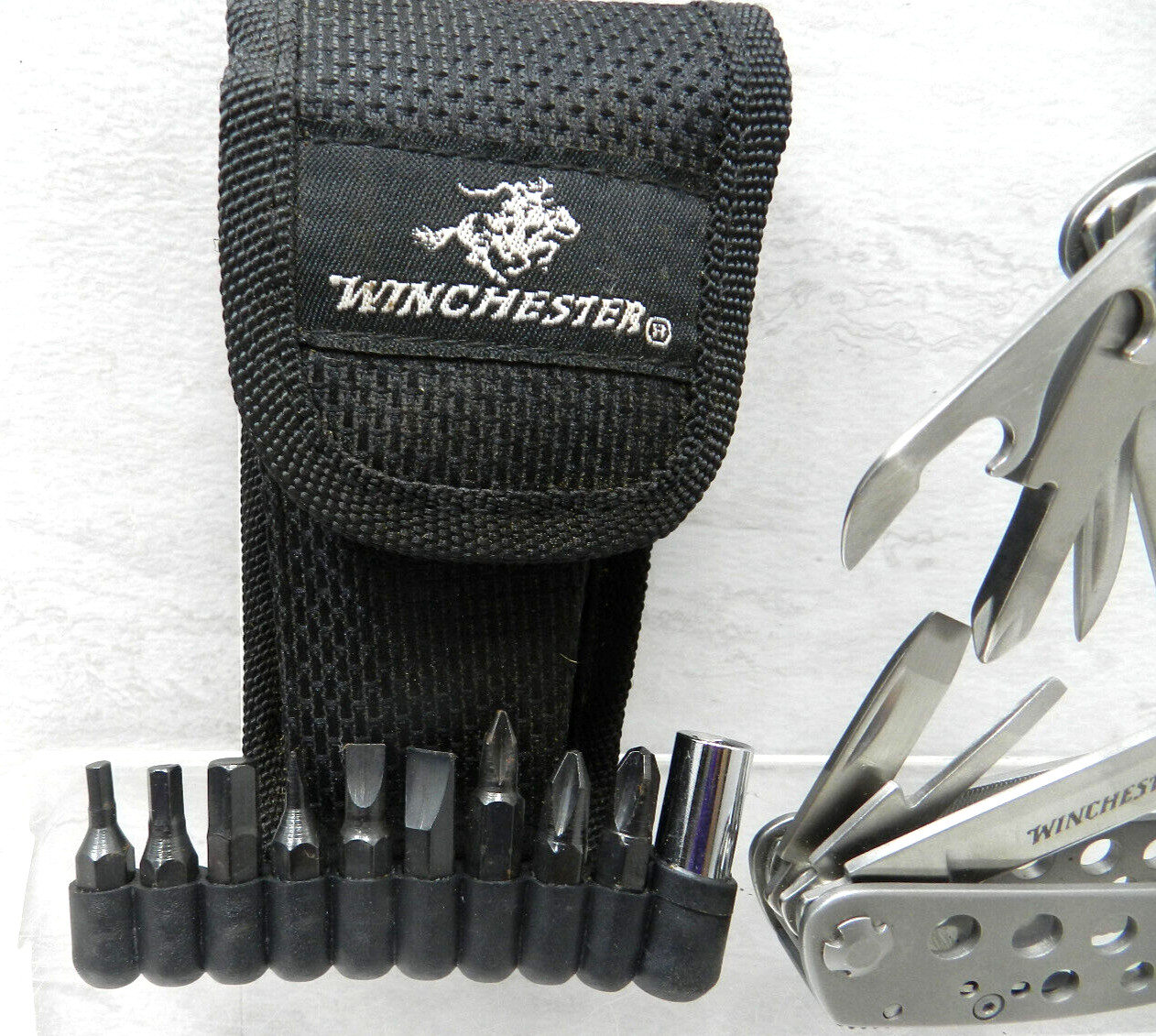 Winchester Stainless Multi Function Folding Pliers Pocket Utility Knife w/Sheath