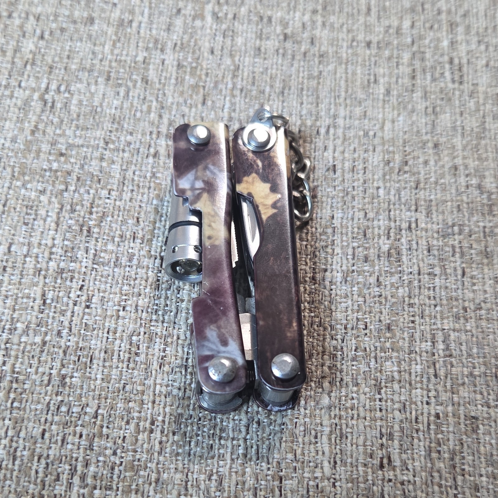 Brown Silver Multi-Tool Stainless Steel Pliers Knife Screwdriver Sheath