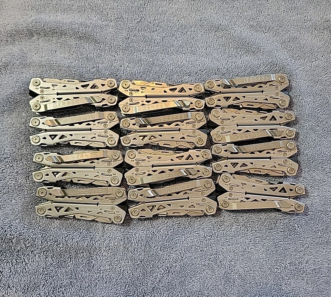 Gerber Suspension NXT Multi Tools – LOT OF 12 – Pliers, Scissors, Knife, File