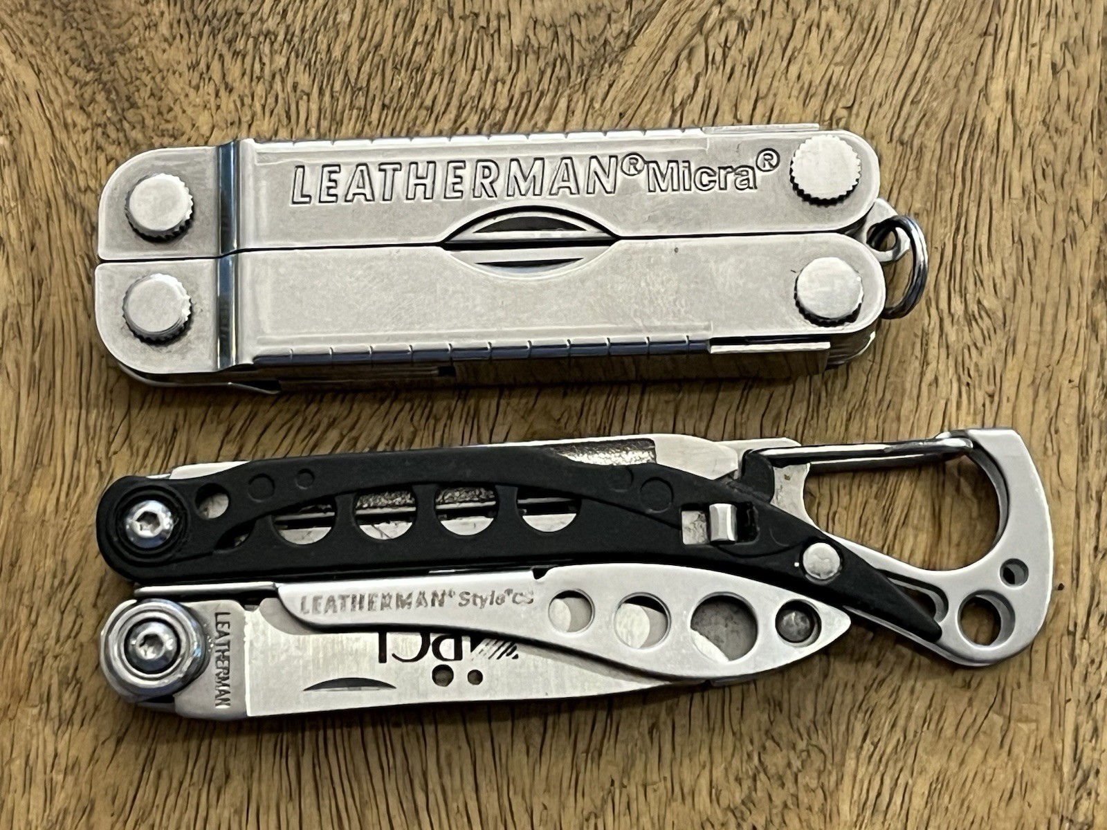 Retired Leatherman Style CS & MICRA Multi Tool Knife Excellent Cond. (Lot Of 2)