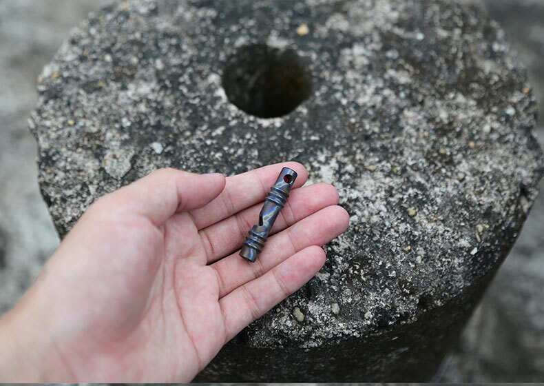 Titanium TC4 Safe Whistle SOS High Frequency Training EDC Outdoor Survival Tool