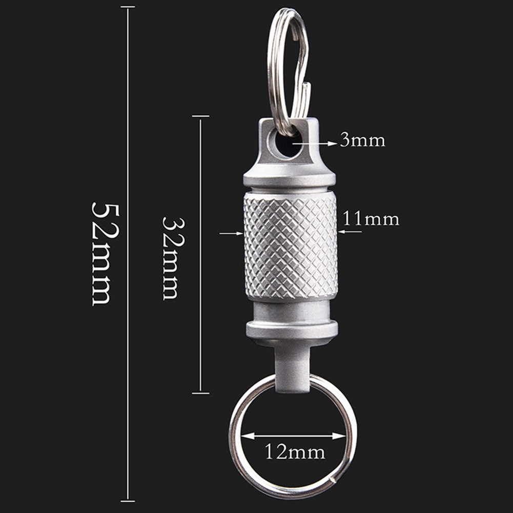 Alloy Keychain Detachable Car Key Holder 360° Swivel Quick Release Tool New