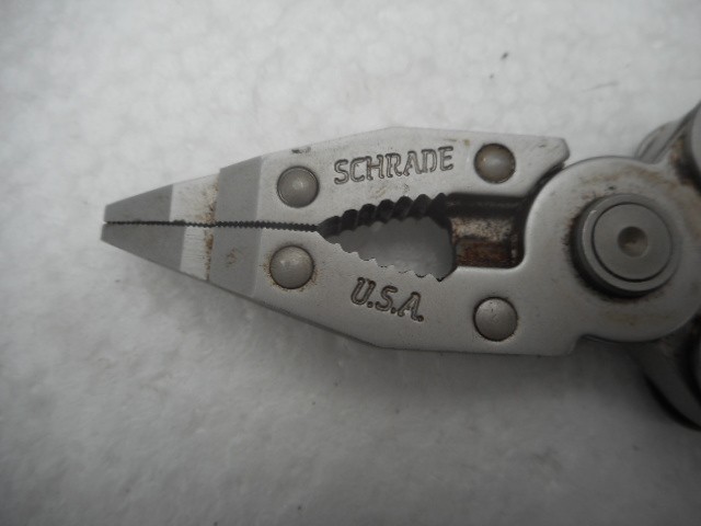 Vintage Schrade Tough Tool ST1 Multi-Tool w/ Leather Sheath USA Gift Pliers