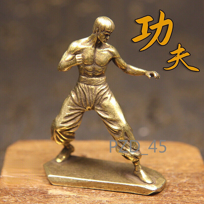 Martial Artist Bruce Lee Statue Crafts Sculpture Kung Fu Home Furnishings