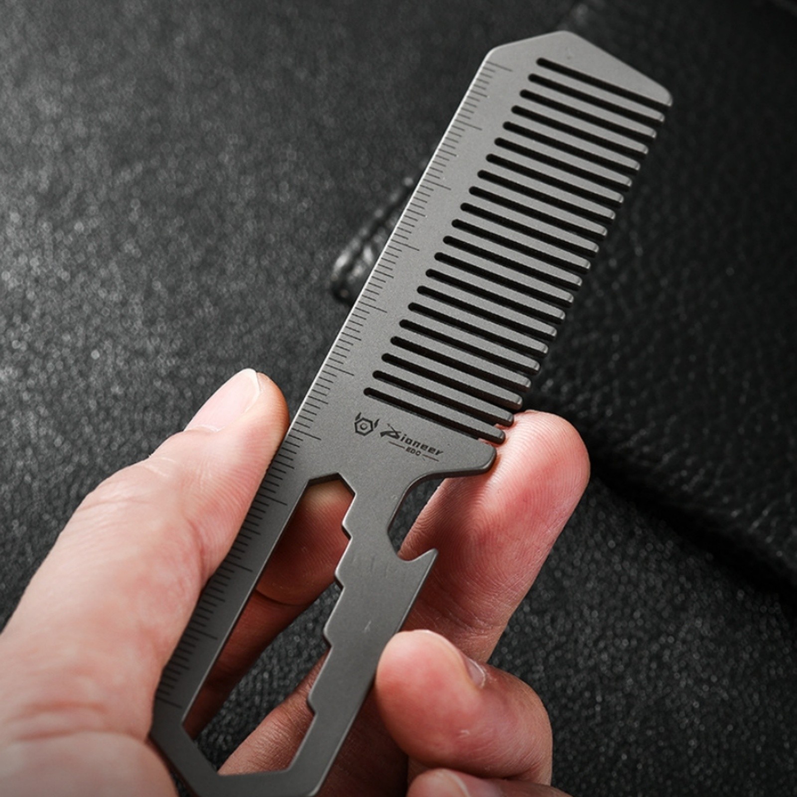 Titanium Alloy EDC Multi Tool Comb Bottle Opener Wrench Ruler Pocket Lightweight