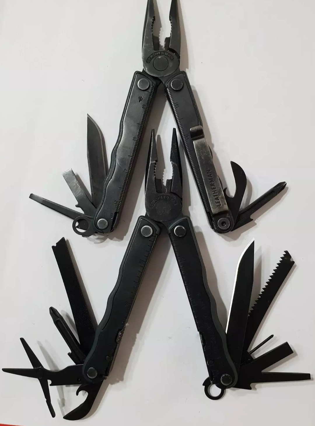 🔥2X Leatherman Black BO Blast Kick With Clip Multitool Retired Rare Collectable