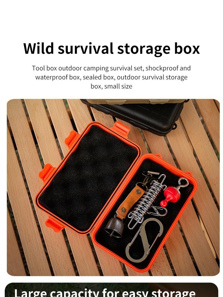 Edc Survival Tool Box Waterproof Shockproof Case for Camping & Outdoor Gear