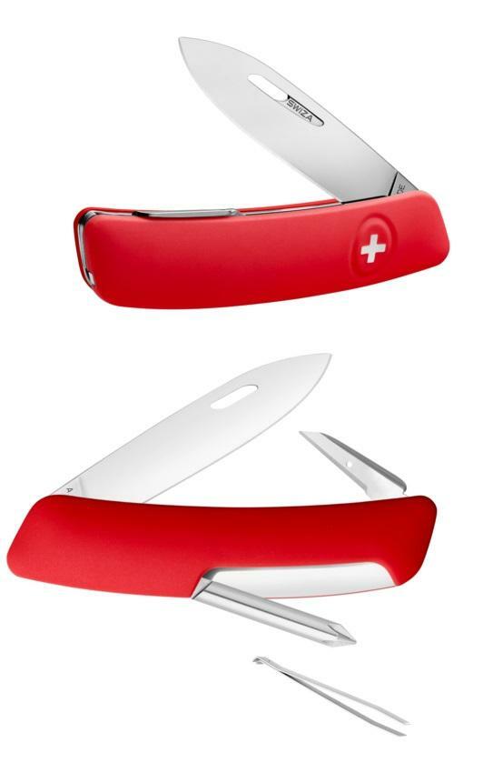 SWIZA – D2 4 Piece Multitool – Red / White / Blue / Black