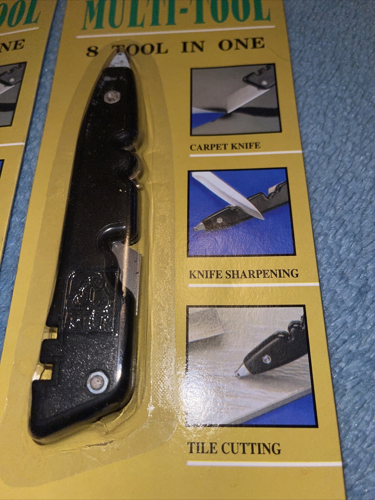 Three NEW Multi-Tool 8Tools In One Carpet knife, Tile Glass Cutter, Sharpener