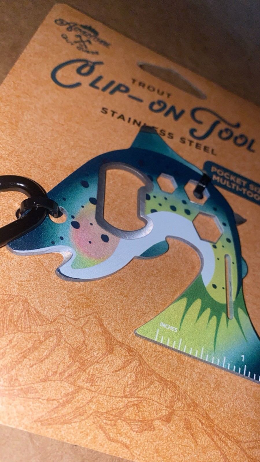 Samsonico Fish Clip-On Tool with Carabiner (Bottle Opener, Screw Driver + More)