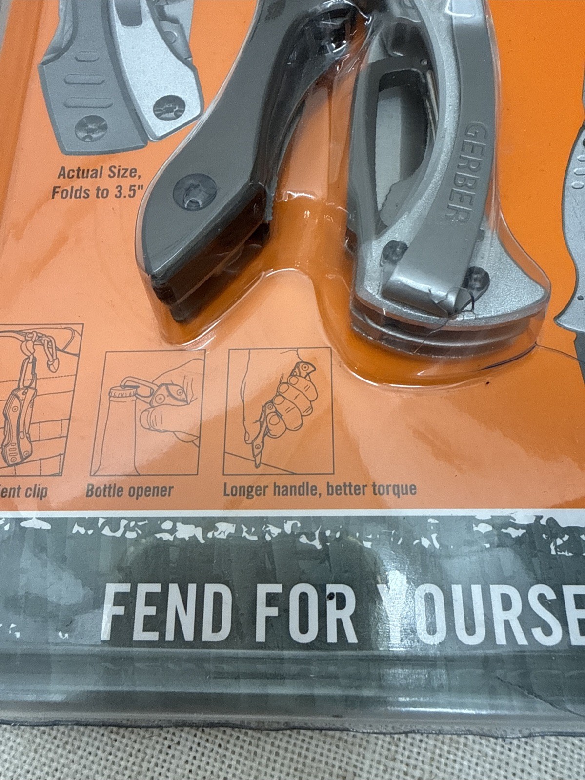 Gerber Crucial 9-in-1 Multi-Tool Pliers Gray, Pocket Clip, Carabiner, 2.25″