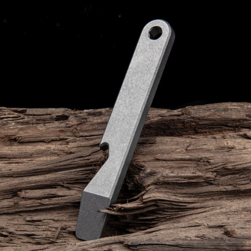 New Titanium Alloy Pocket Pry Bar Crowbar Opener Portable Outdoor EDC Multi Tool