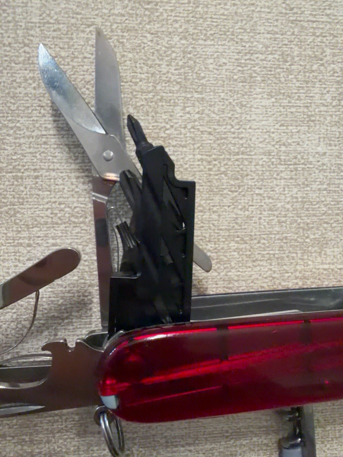 Victorinox Swiss Army CyberTool Multi Tool Ruby Red Translucent w/ Bits & Pliers