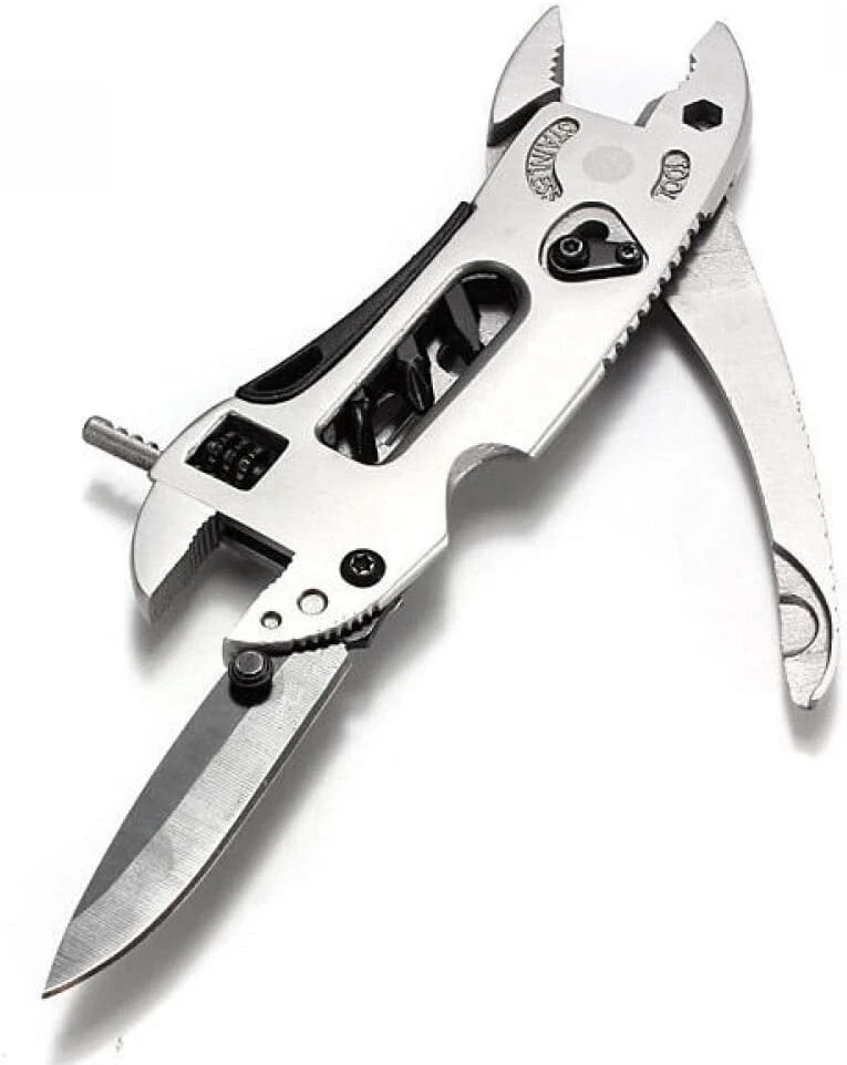 New Multi Tool Set Adjustable Wrench Jaw Screwdriver Pliers Knife Survival Gear