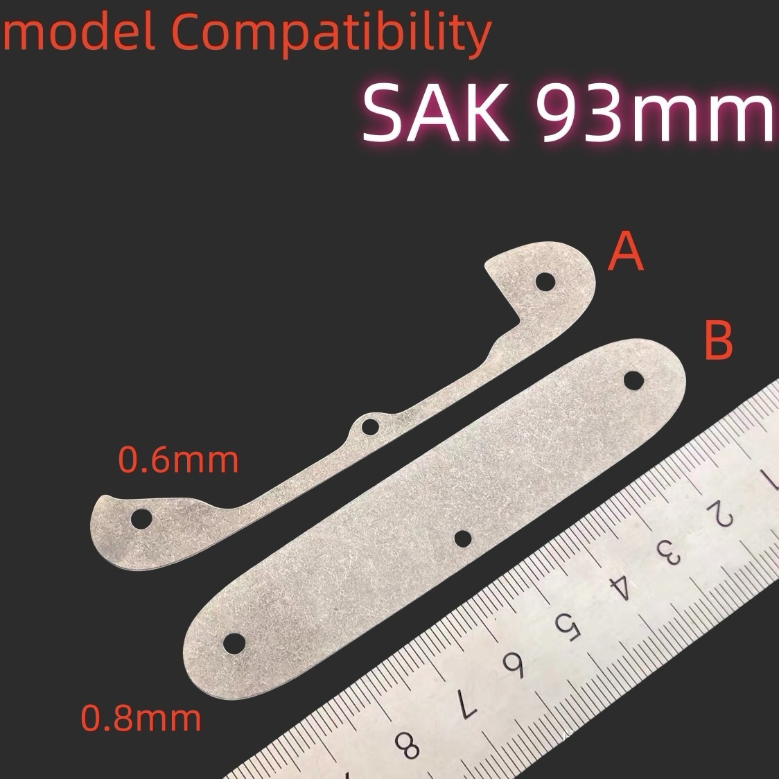 2 Types Titanium Alloy Liner For 93mm Victorinox Swiss Army Knife SAK DIY MOD