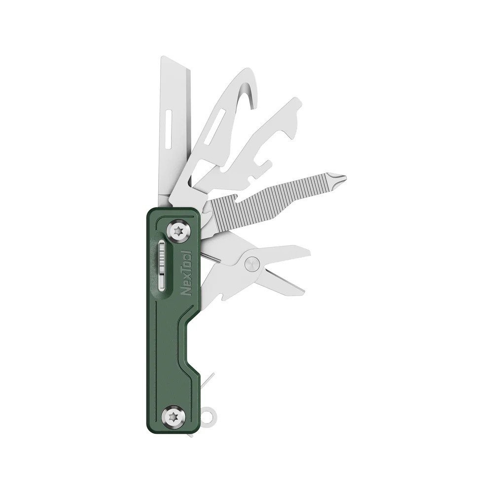 NexTool Multi Functional Knife Essential Tools Green ABS Handles – NE20098
