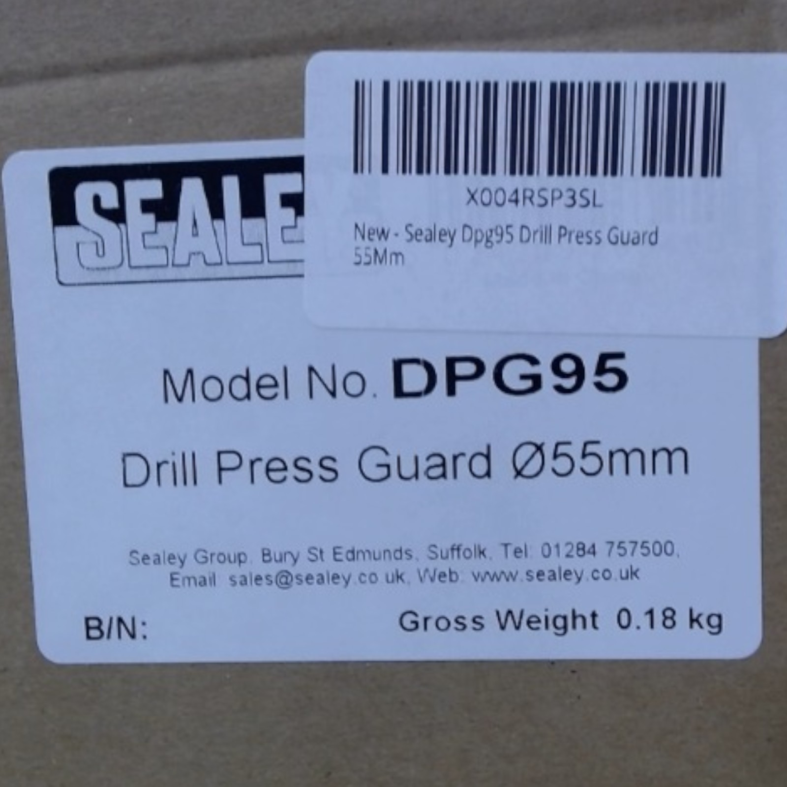 Sealey Dpg95 Drill Press Guard 55mm