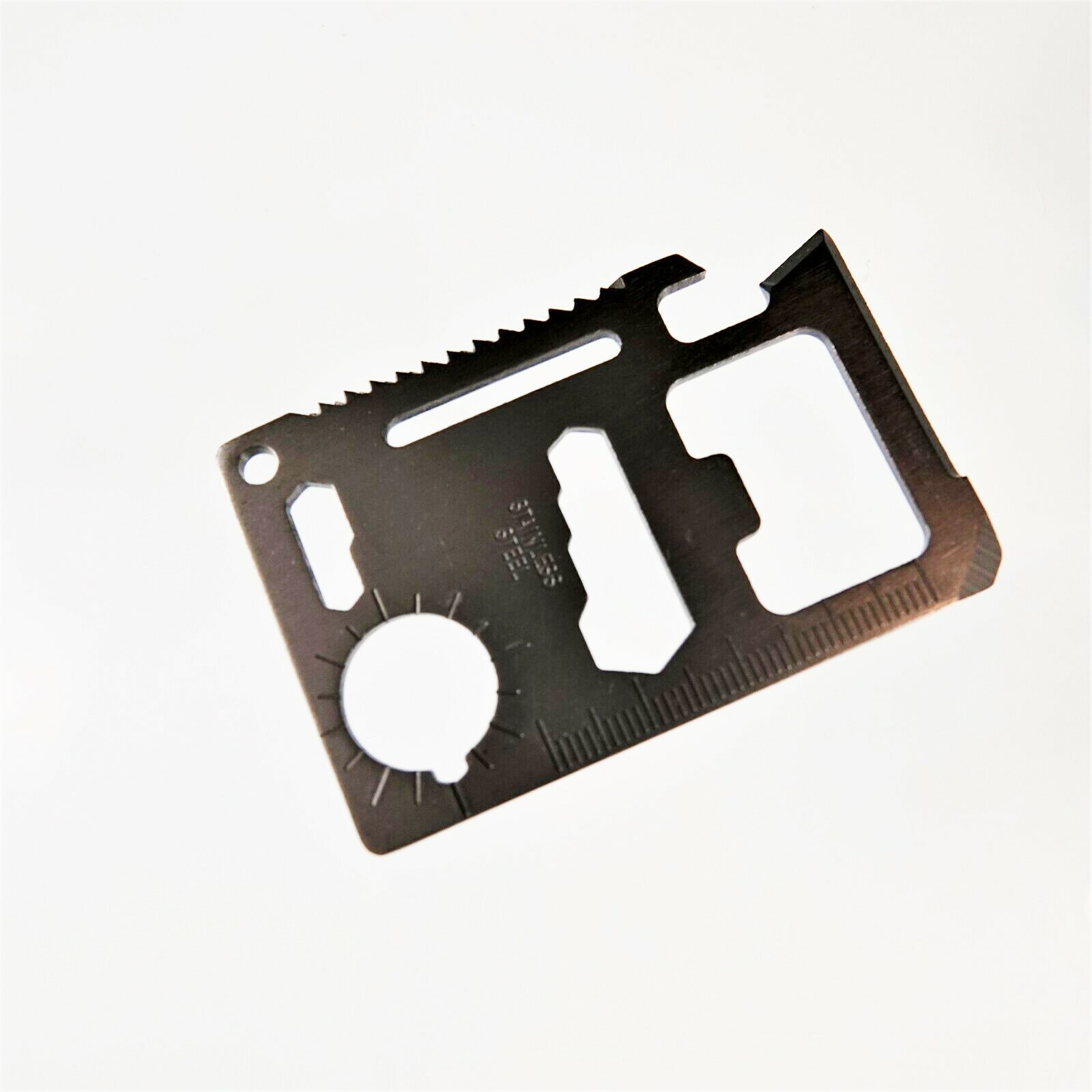 Multipurpose Pocket Survival Tool Stainless Steel Faux Leather Holder