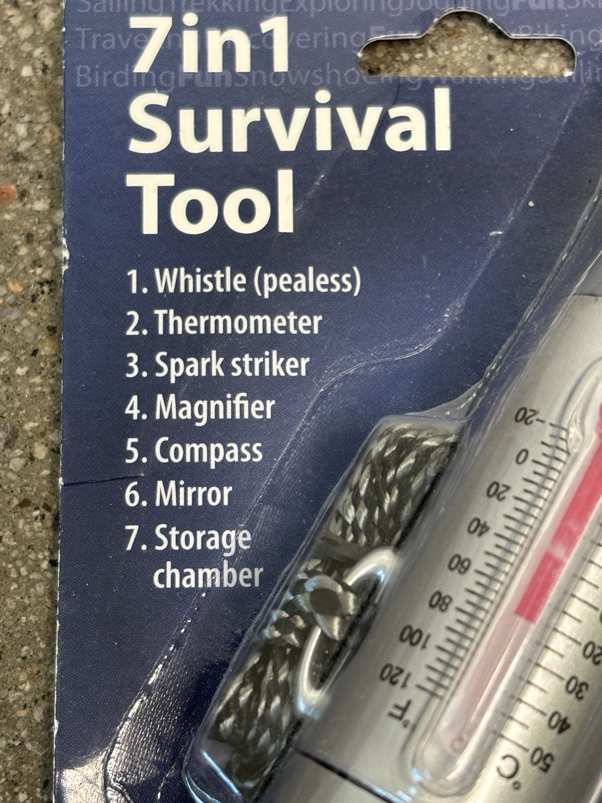 Seven in one survivor tool – outdoors, camping, hiking