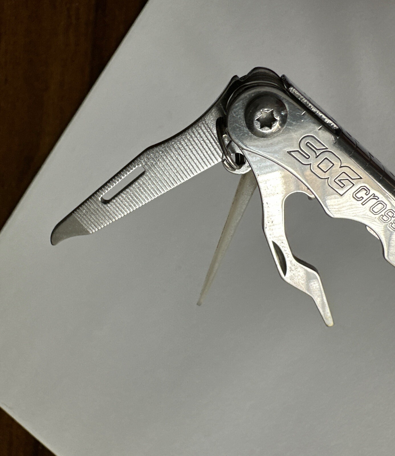 SOG Crosscut Multi Tool Scissors Knife File Tweezer Excellent Used Condition