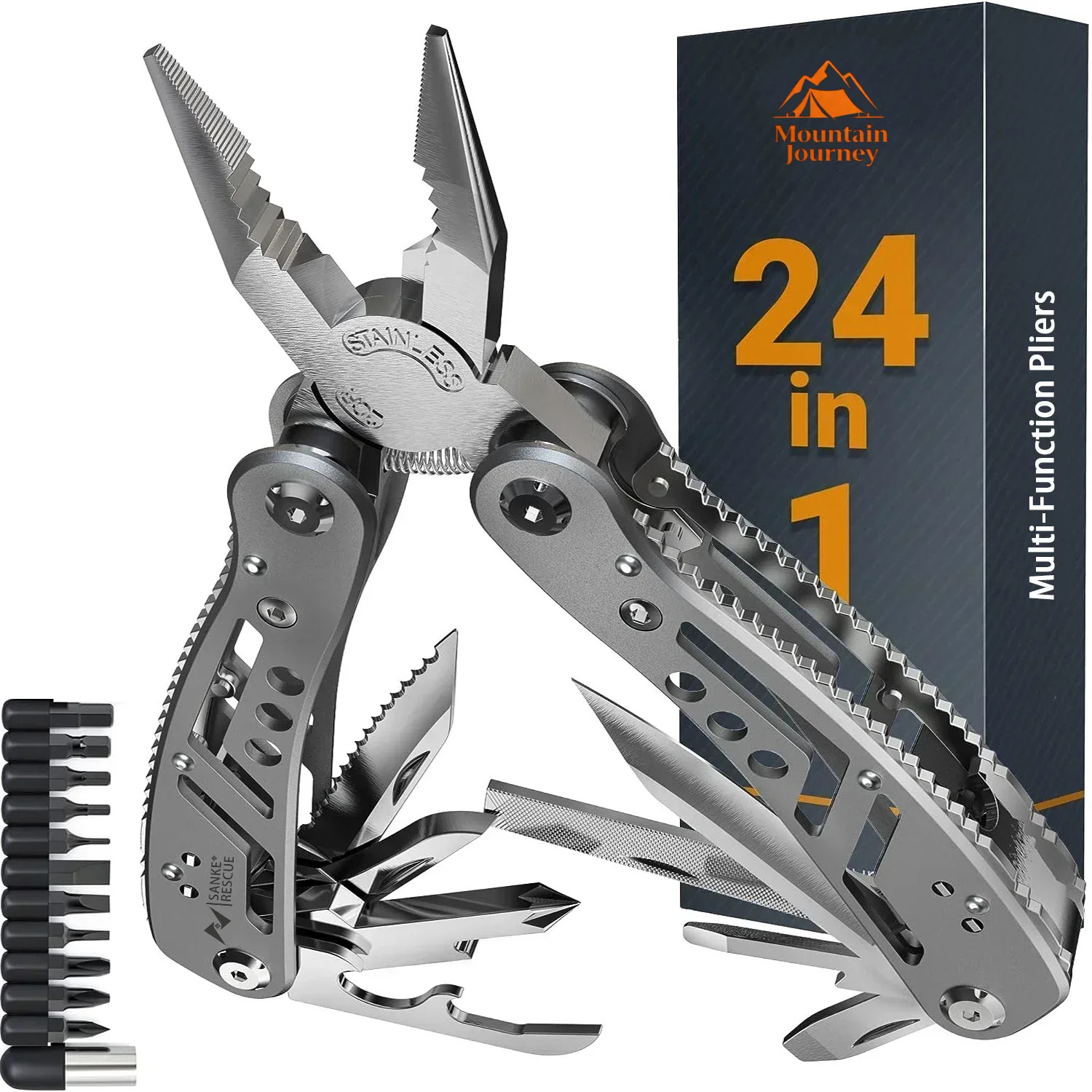 Multitool 24-in-1 Multitools Pliers with ​Professional Multi-tool for Survival C