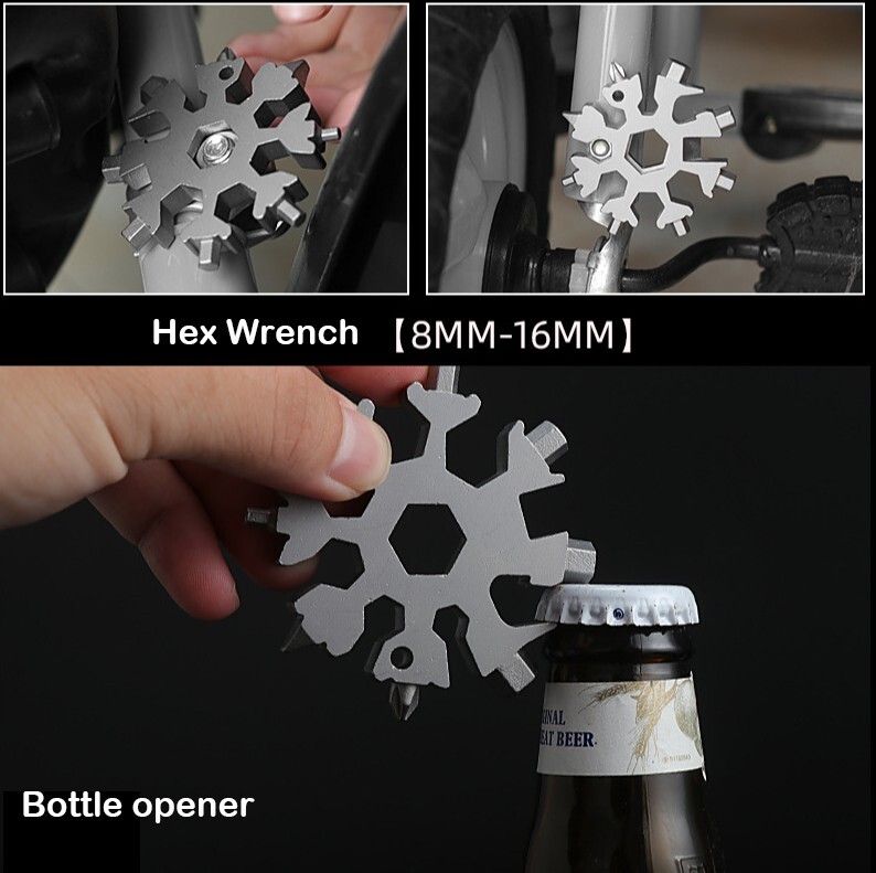 18in1 Snowflake Multitool Screwdriver Stainless Steel 181 Multitool Snow Tool Gi