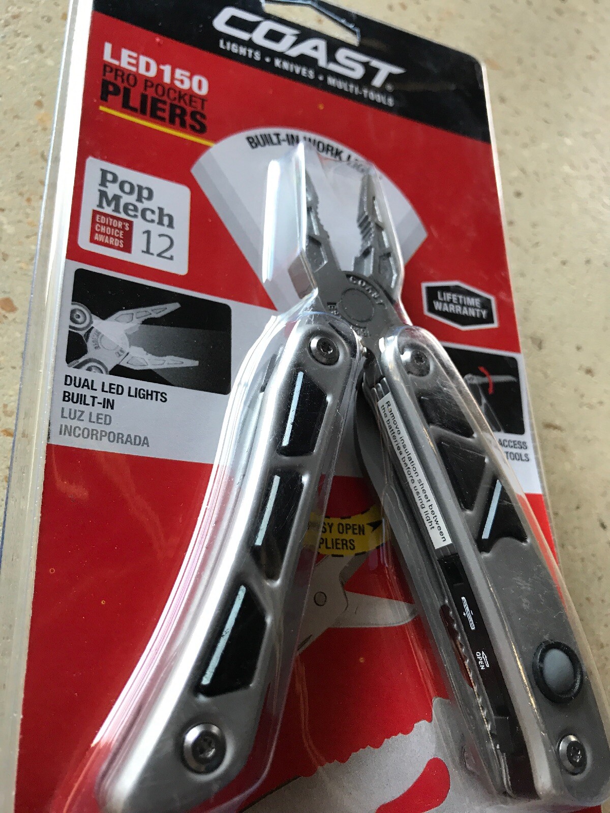 Coast LED150 Silver Pro Pocket Pliers C5899CP
