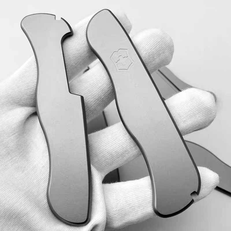 64g TC4 Titanium SAK Scales – Fits 111mm Victorinox German Army, EDC Mod