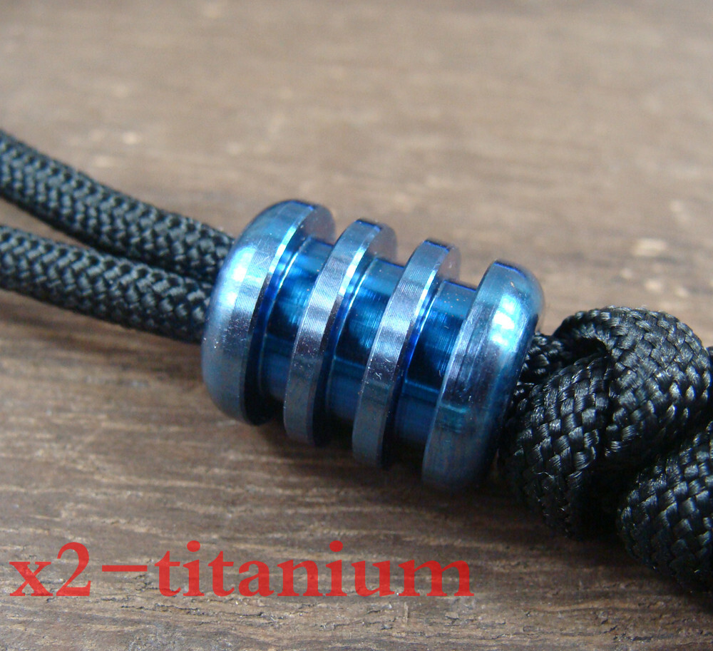 Solid Titanium Blue EDC Pocket cool stick tool Lanyard bead anti-allergy XH451E