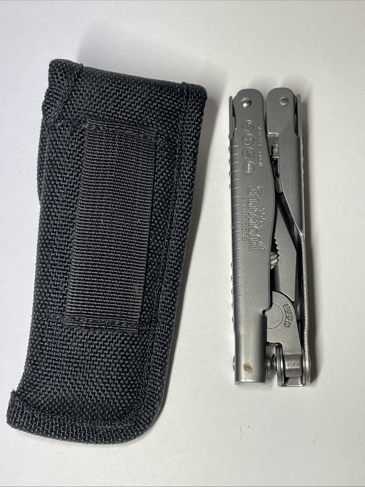BUCK USA BUCK LITE TOOL 355 MULTI TOOL-w/ ORIGINAL SHEATH-RETIRED
