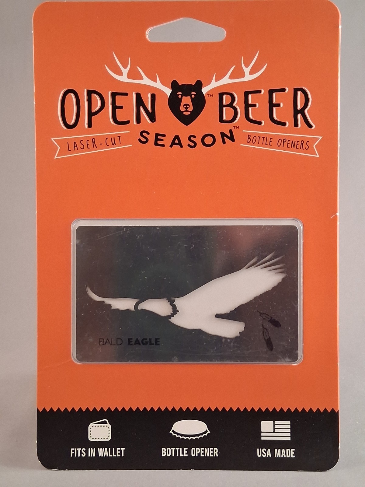 BOTTLE OPENERS -EAGLE /FIT IN WALLET /STAINLESS STEEL /100% LASER CUT /USA MADE